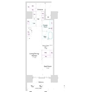 コンフォリア・リヴ北久宝寺Qの間取り図