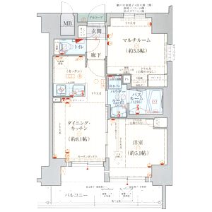 エステムプラザ神戸西IVインフィニティの間取り図