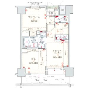 エステムプラザ神戸西IVインフィニティの間取り図