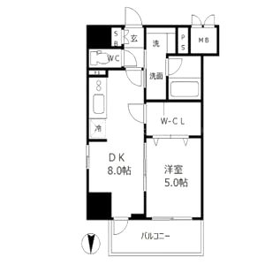 エステムコート北堀江の間取り図