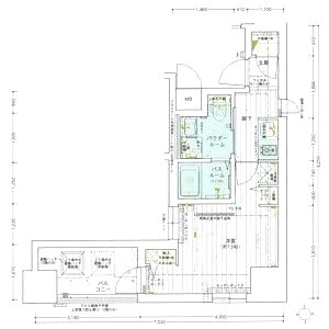 エステムコート北堀江の間取り図