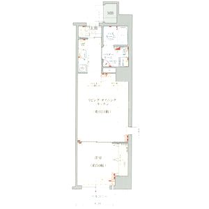 エステムコート難波EASTレオルガの間取り図