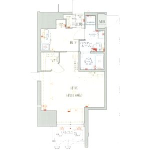 エステムコート難波EASTレオルガの間取り図