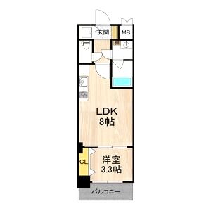 フロンティアタワー九条IIIの間取り図