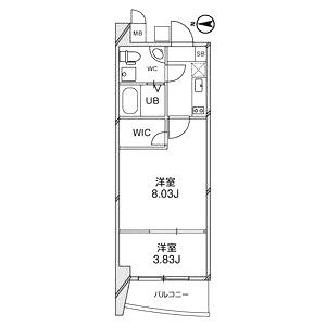 URBAN FLATS江坂の間取り図