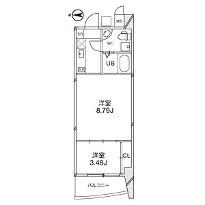 URBAN FLATS江坂の間取り図