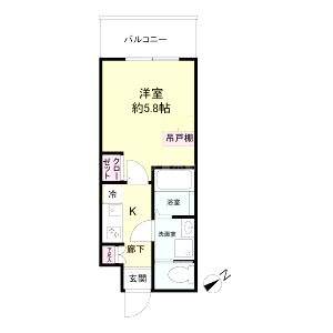 セレニテ難波ミラク参番館の間取り図