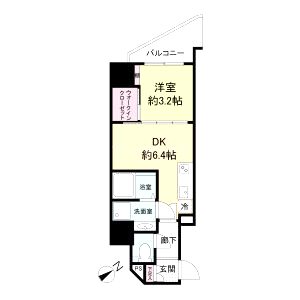 セレニテ難波ミラク参番館の間取り図