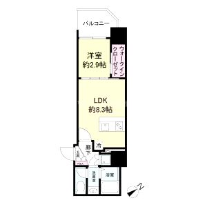 セレニテ難波ミラク参番館の間取り図