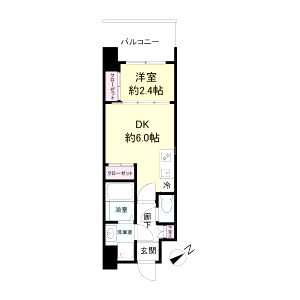 セレニテ難波ミラク参番館の間取り図