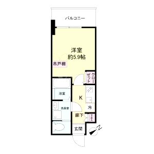 セレニテ難波ミラク参番館の間取り図
