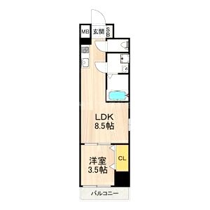 コートエスト都島の間取り図