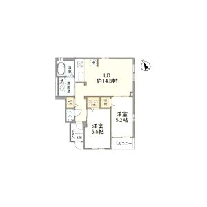 北桜塚レジデンスの間取り図