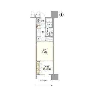 OPUS RESIDENCE SHINSAIBASHI SOUTHの間取り図
