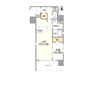 OPUS RESIDENCE SHINSAIBASHI SOUTHの間取り図