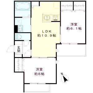 Jardin vert(ジャルダンヴェール)の間取り図