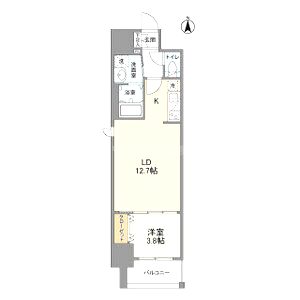 ラクラス堺筋本町の間取り図