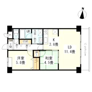 クレストコートの間取り図