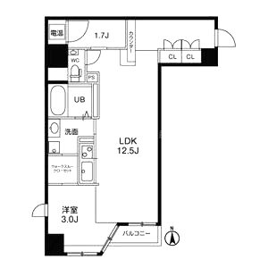 アーバンフラッツ瓦町の間取り図