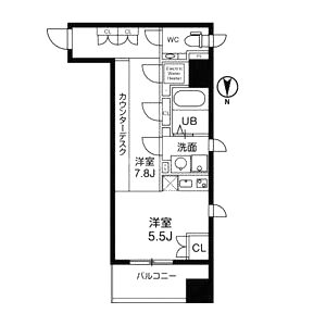 アーバンフラッツ瓦町の間取り図