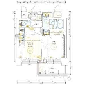 エステムコート難波VIエントの間取り図