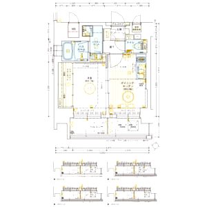 エステムコート難波VIエントの間取り図