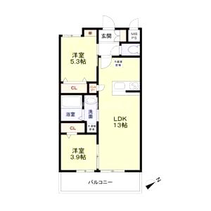 メゾンシュシュ大宮の間取り図