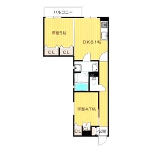 クリエオーレ下神田Iの間取り図