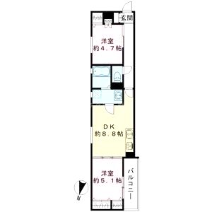 クリエオーレ下神田Iの間取り図