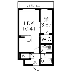 エスグランデ中崎町の間取り図