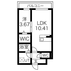 エスグランデ中崎町の間取り図