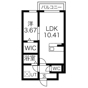 エスグランデ中崎町の間取り図