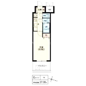 スプランディッド京橋EASTの間取り図