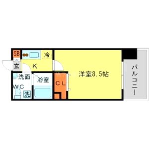 AFFLUENCE難波の間取り図