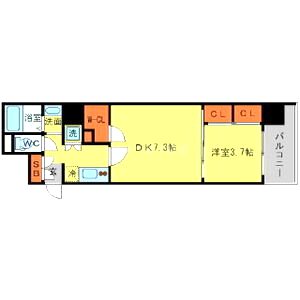 AFFLUENCE難波の間取り図