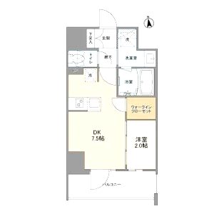 バウスフラッツ新大阪の間取り図