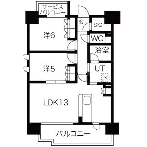 SK RESIDENCES SHINSAIBASHI (旧 SK RESIDENCES)の間取り図