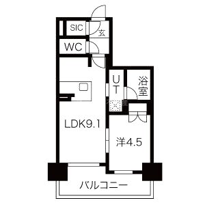 SK RESIDENCES SHINSAIBASHI (旧 SK RESIDENCES)の間取り図
