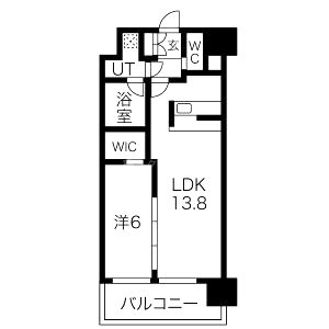グランカーサ難波元町の間取り図