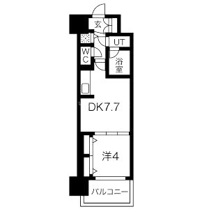 グランカーサ難波元町の間取り図