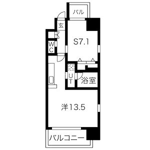 グランカーサ難波元町の間取り図
