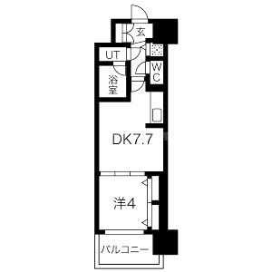 グランカーサ難波元町の間取り図