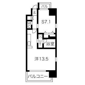 グランカーサ難波元町の間取り図