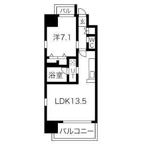 グランカーサ難波元町の間取り図