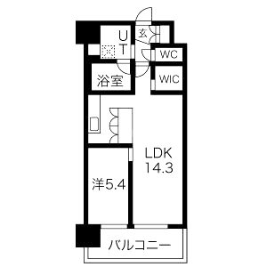 グランカーサ難波元町の間取り図
