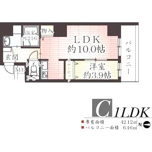 アーベル更紗北堀江の間取り図