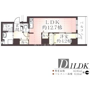 アーベル更紗北堀江の間取り図
