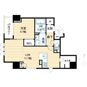ジ アドレス梅田の間取り図