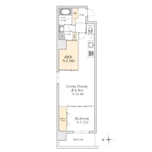 GLAM STELLA松屋町の間取り図