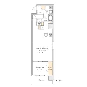 GLAM STELLA松屋町の間取り図